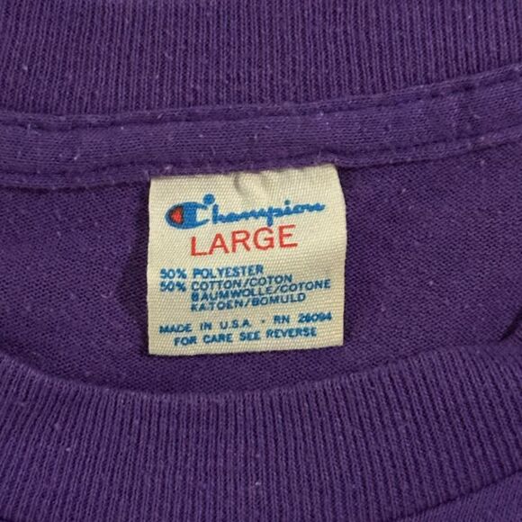 Vtg 80's T-Shirt Minnesota Vikings NFL Champion Single Stitch Short Sleeve Large - Picture 4 of 6